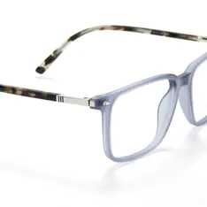 Rectangle Transparent Blue Eyeglasses