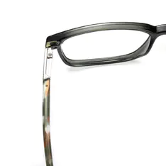 Rectangle Transparent Green Eyeglasses