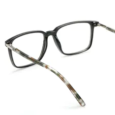 Rectangle Transparent Green Eyeglasses