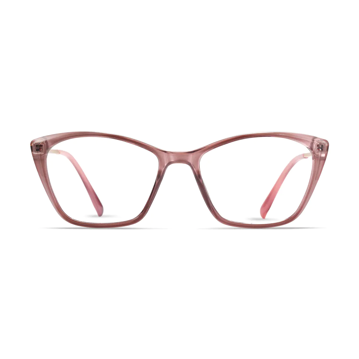 Cat-eye Transparent Pink Eyeglasses