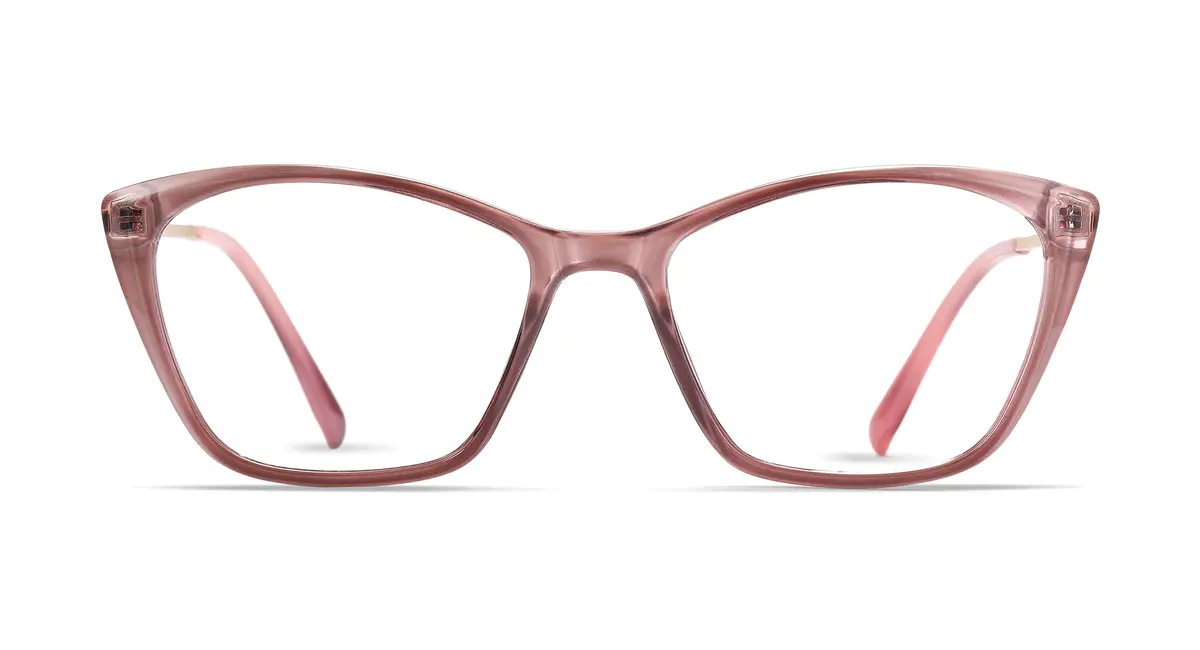 Cat-eye Transparent Pink Eyeglasses