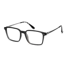 Rectangle Transparent Gray Eyeglasses