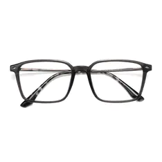 Rectangle Transparent Gray Eyeglasses