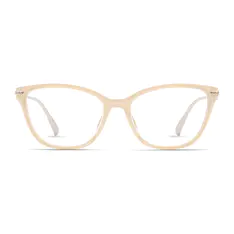 Cat-eye Transparent Beige Eyeglasses
