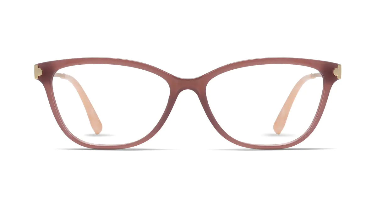 Oval Transparent Red Eyeglasses