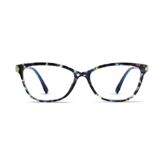Oval Tortoiseshell/Blue Eyeglasses