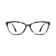 Oval Tortoiseshell/Blue Eyeglasses