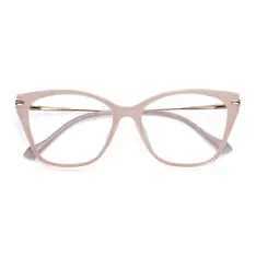 Square Transparent Pink Eyeglasses
