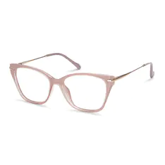 Square Transparent Pink Eyeglasses