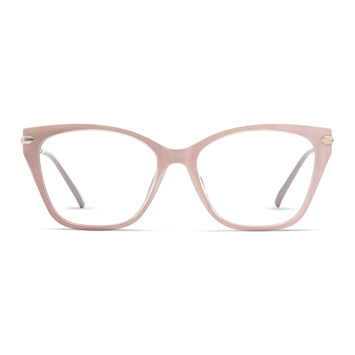 Square Transparent Pink Eyeglasses