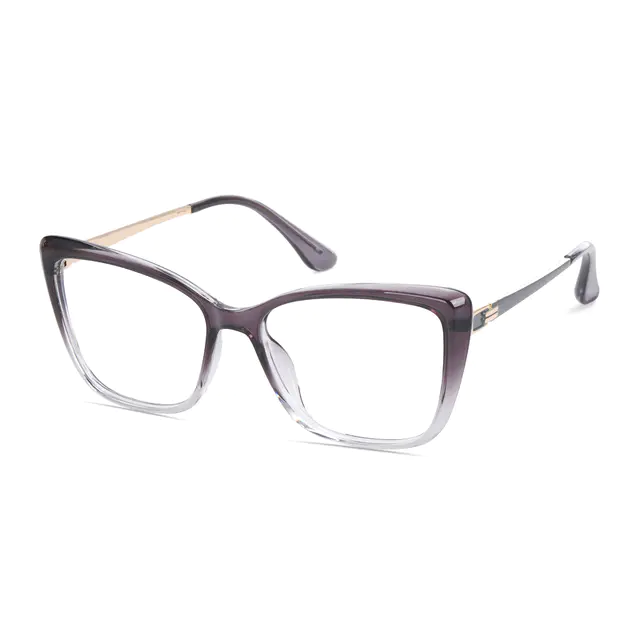 Cat-eye Gradient Black Eyeglasses