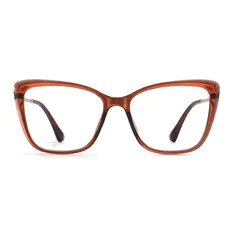 Cat-eye Transparent Red Eyeglasses