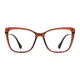 Cat-eye Transparent Red Eyeglasses