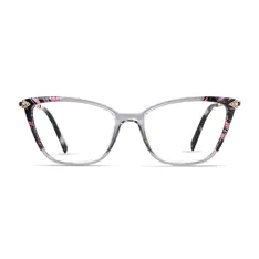 Cat-eye Transparent Gray/Tortoiseshell Eyeglasses