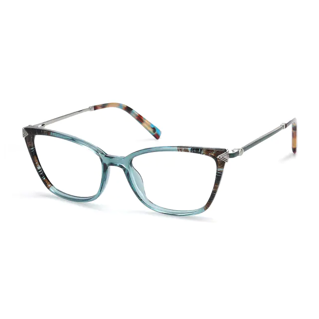 Cat-eye Blue/Tortoiseshell Eyeglasses