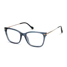 Square Transparent Blue Eyeglasses