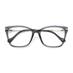 Square Transparent Blue Eyeglasses