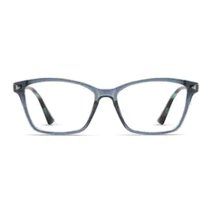 Rectangle Blue Eyeglasses
