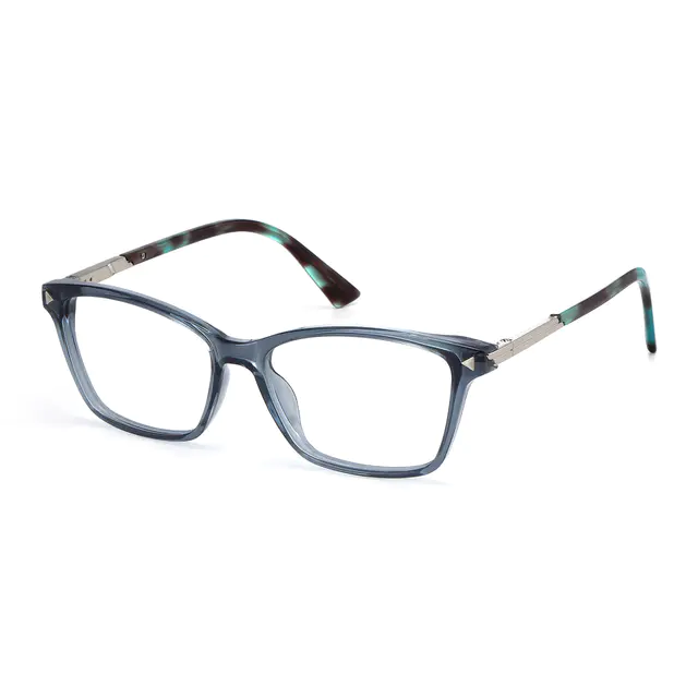 Rectangle Blue Eyeglasses