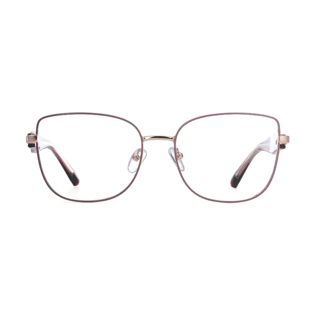 Square Pink Eyeglasses