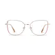 Square Pink/Gold Eyeglasses