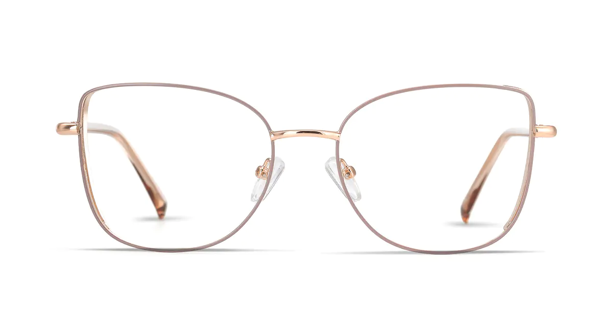 Cat-eyePink/Gold Eyeglasses