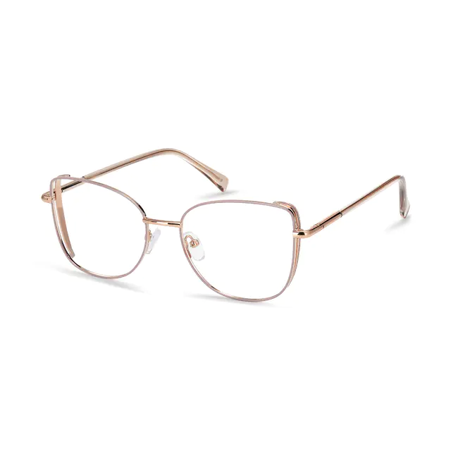 Cat-eyePink/Gold Eyeglasses