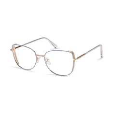 Square Blue/Gold Eyeglasses