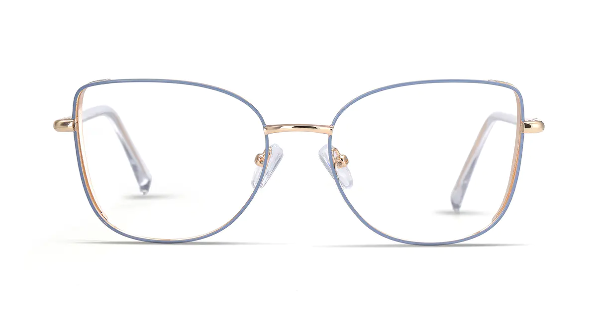 Cat-eye Blue/Gold Eyeglasses