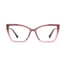 Cat-eye Transparent Pink Eyeglasses