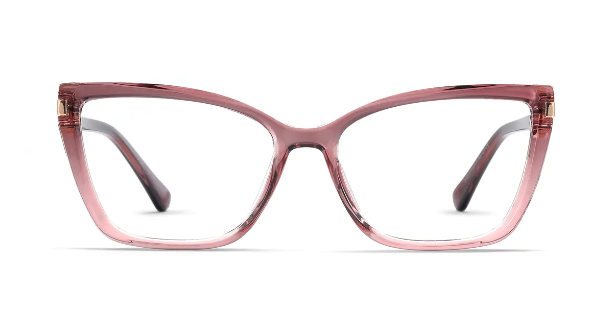 Cat-eye Transparent Pink Eyeglasses