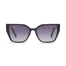 Square Clip-On Black Sunglasses