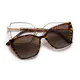 Square Clip-On Tortoiseshell Sunglasses