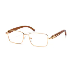 Rectangle Gold Eyeglasses
