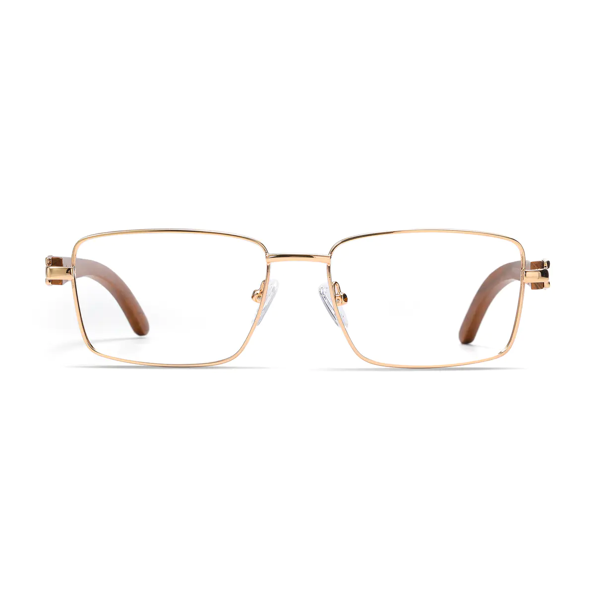 Rectangle Gold Eyeglasses