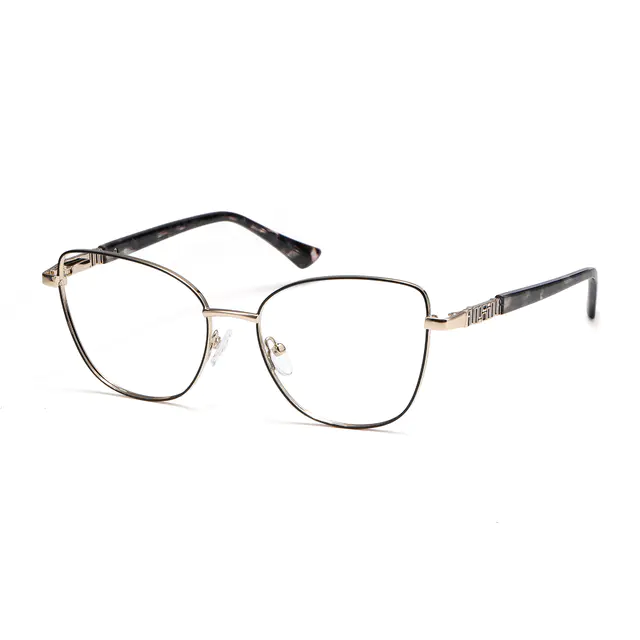 Cat-eye Black/Gold Eyeglasses