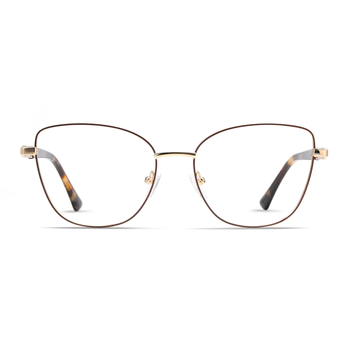 Cat-eye Brown/Gold Eyeglasses