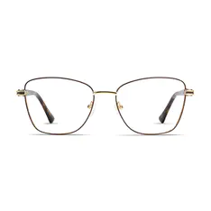Cat-eye Brown/Gold Eyeglasses