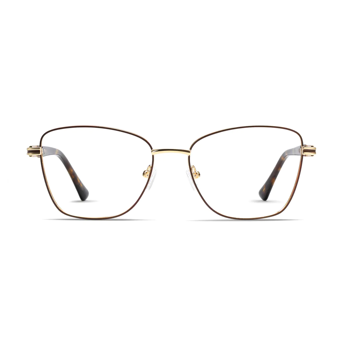 Cat-eye Brown/Gold Eyeglasses