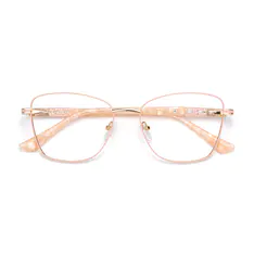 Cat-eye Pink/Gold Eyeglasses