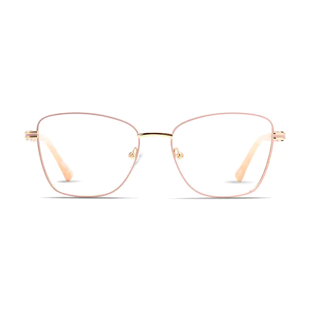 Cat-eye Pink/Gold Eyeglasses