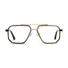 Aviator Black/Gold Eyeglasses
