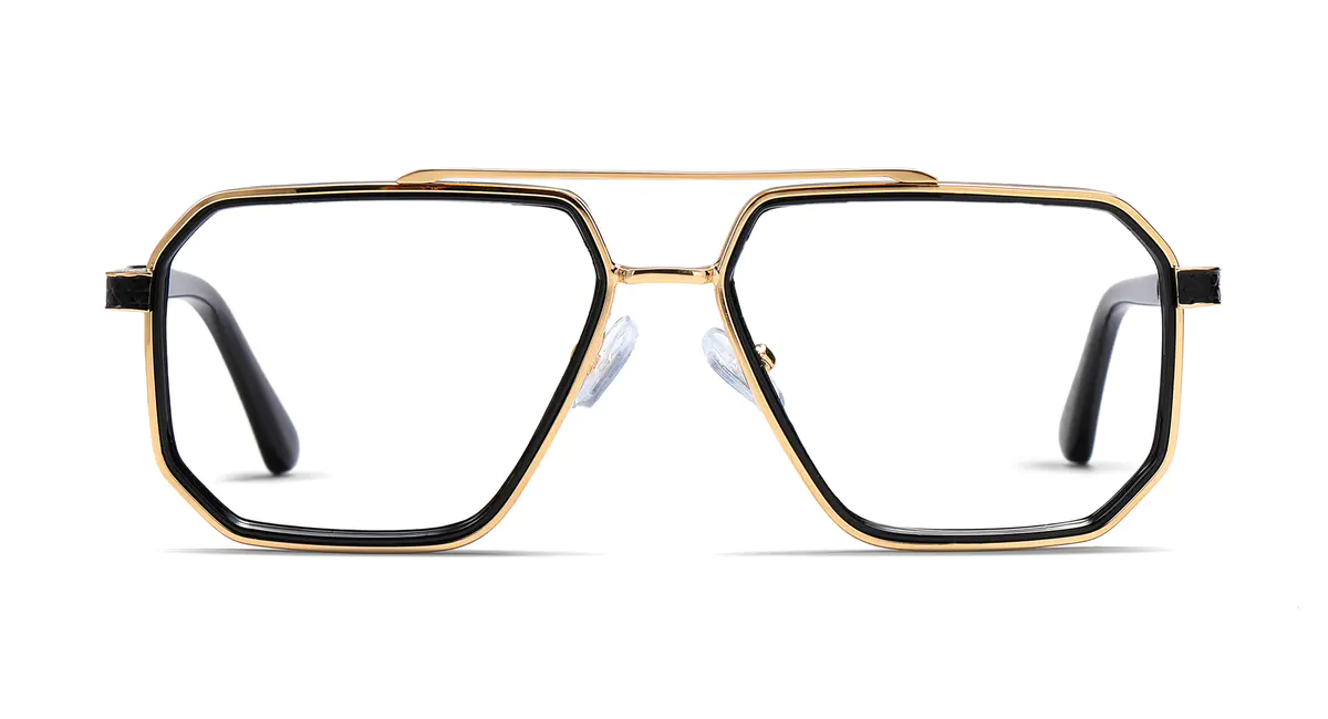 Aviator Black/Gold Eyeglasses