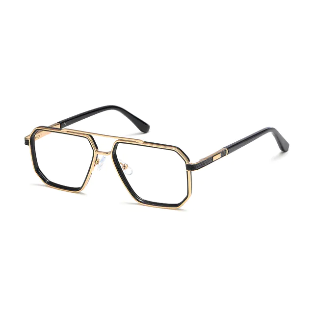 Aviator Black/Gold Eyeglasses