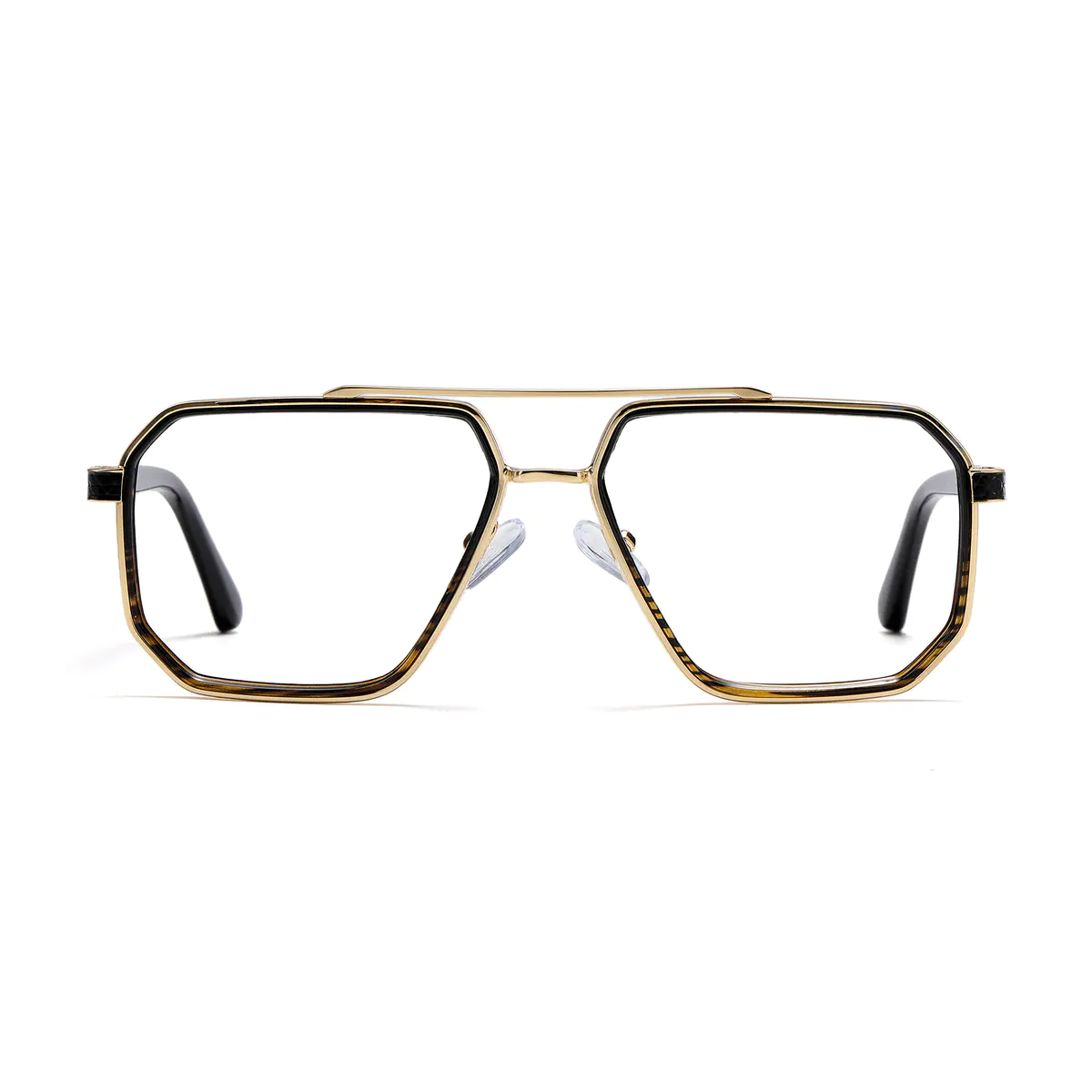 Aviator Striped/Gold Eyeglasses