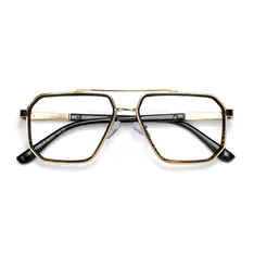 Aviator Striped/Gold Eyeglasses