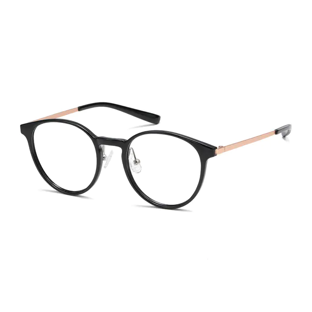 Round Black Eyeglasses