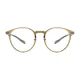 Round Transparent Green Eyeglasses