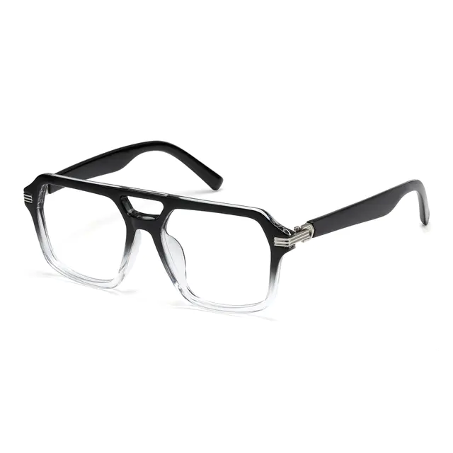 Aviator Black/Clear Eyeglasses