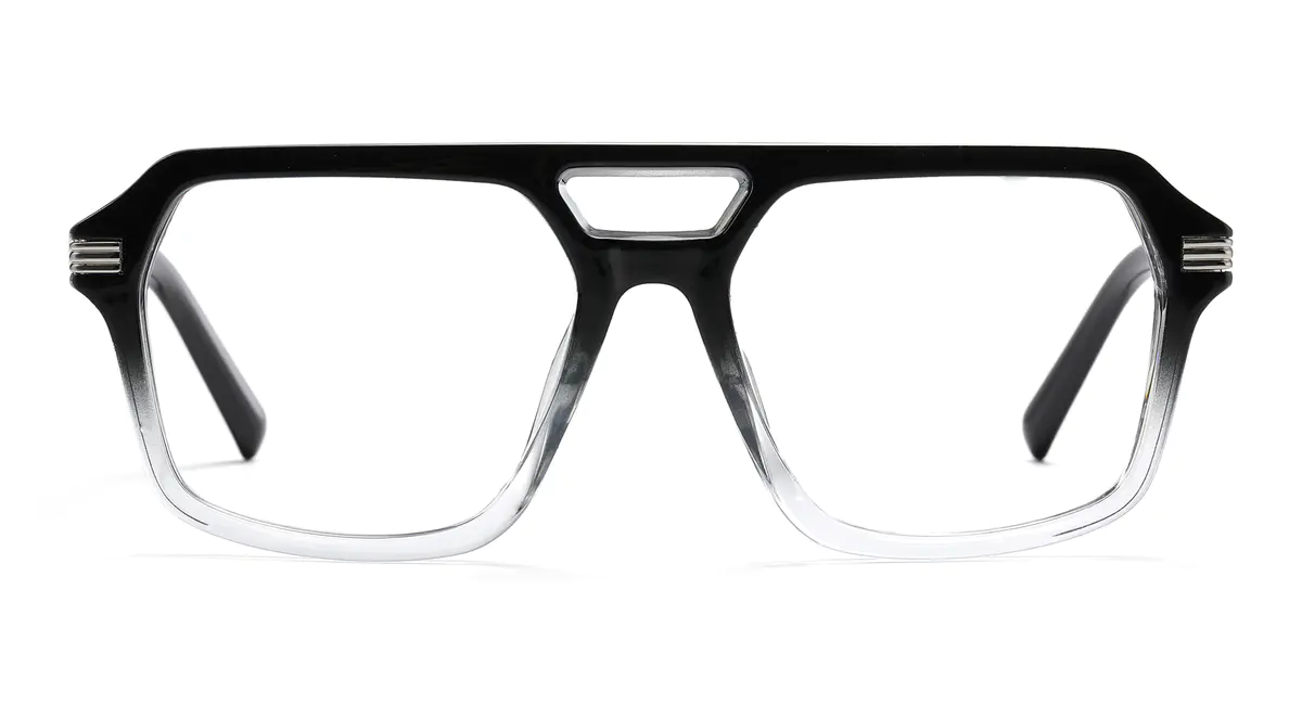 Aviator Black/Clear Eyeglasses